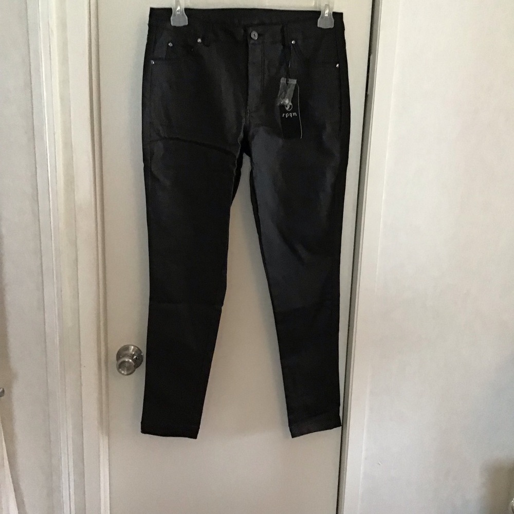 Black Slim Fit Pants Spanx Women's Faux Leather XL Leggings - Black